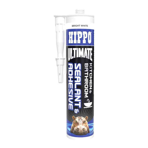 Hippo Ultimate Kitchen & Bath Sealant & Adhesive, 290ml, Bright White