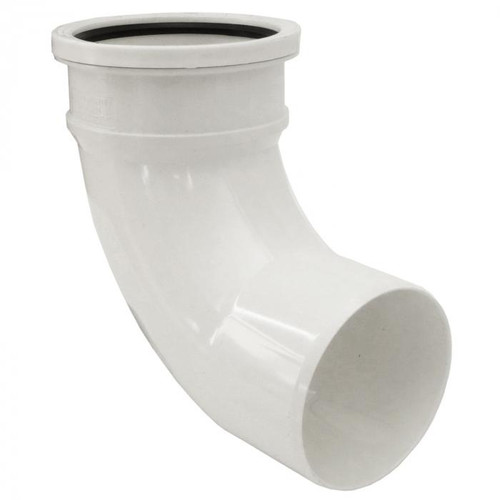 Brett Martin 110mm Soil Single Socket Bend, 92.5 Degree, White