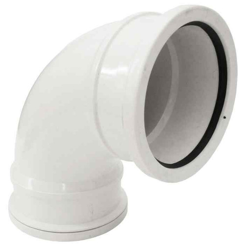 Brett Martin 110mm Soil Double Socket Bend, 92.5 Degree, White