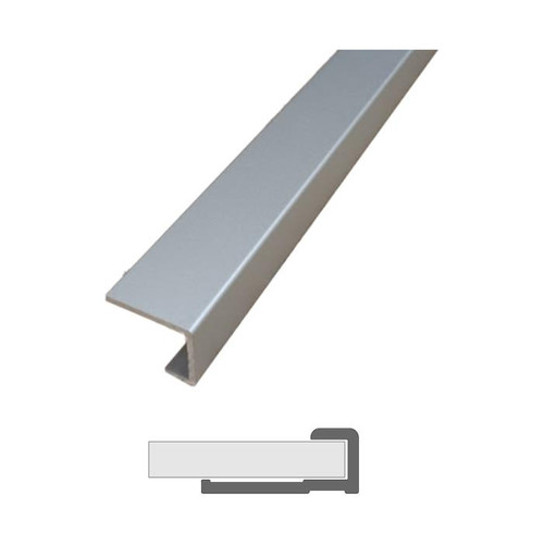 Abacus Edge Profile, Satin Aluminium, 2400mm