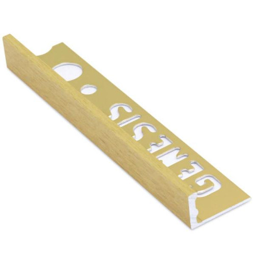Genesis 12mm Brushed Brass Straight Edge Trim