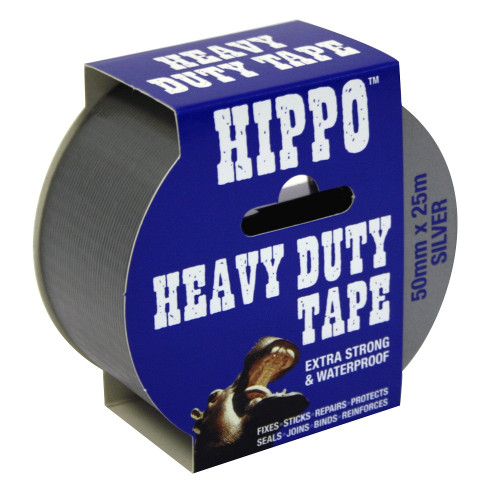 Hippo Heavy Duty Gaffer Tape, 50mm x 25m, Silver