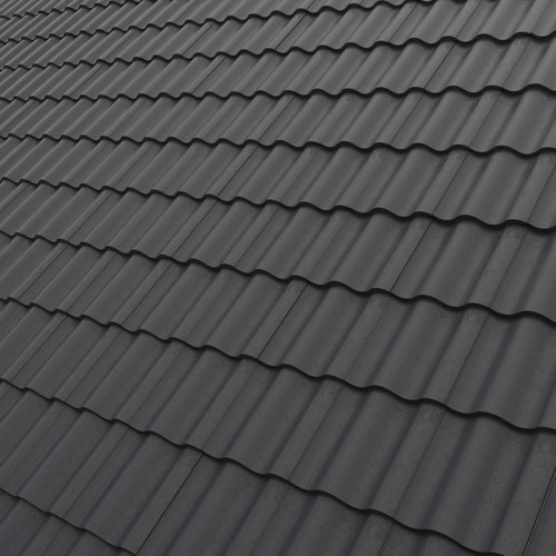 Thin Flat Duo Tile, Anthracite