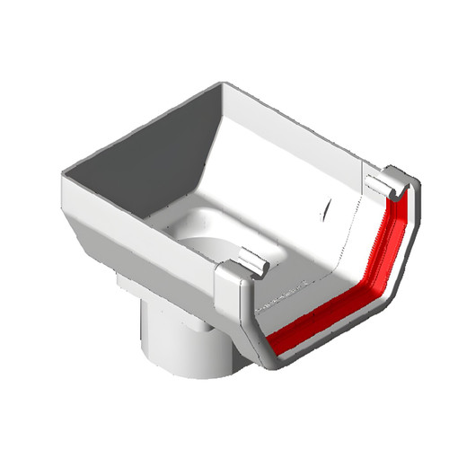Freeflow Square Union Bracket, White