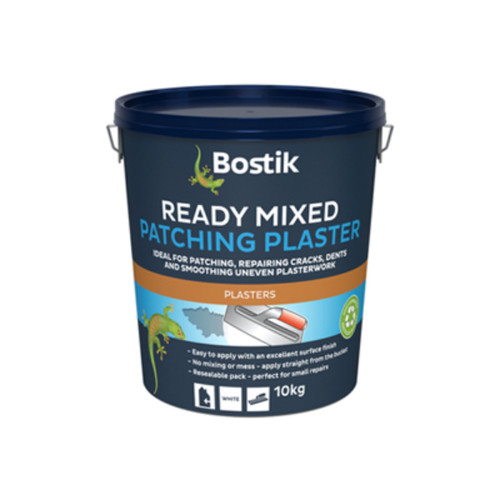 Bostik Ready Mix Patching Plaster, 10kg, Dries White