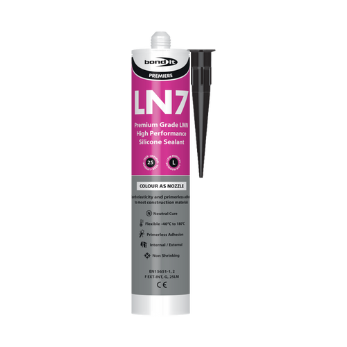 Bond It Ln7 Low Modulus Neutral Cure Sealant, Black, 310ml