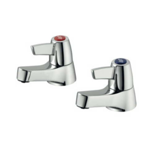Ideal Sandringham 21 Basin Taps, Chrome, 2 Hole