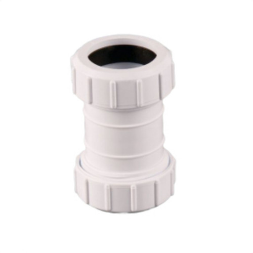 Brett Martin 32mm Compression Waste Straight Connector, White