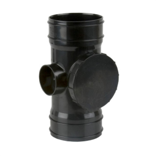 Brett Martin 110mm Solvent Soil Access Pipe, Black