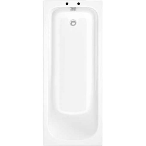 Fresssh Comfort Plain Single Ended Bath, 1700mm x 700mm, White, 2 Tap Hole