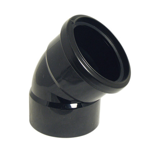 Floplast Soil & Vent, 110mm, Black Top Ofset Bend, 135deg
