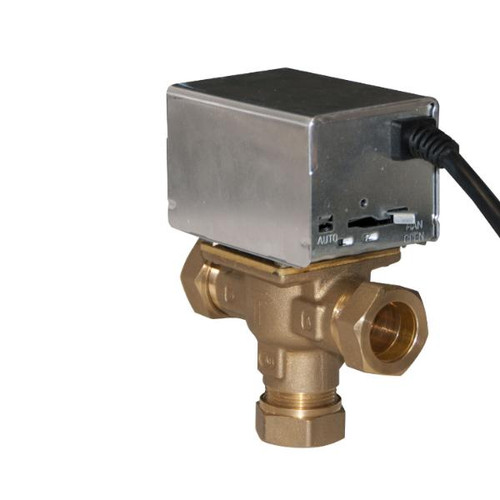 3 Port Motorised Valve, 22mm Compression