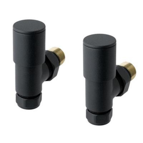 Eastbrook Angled Radiator Valve Pair, Matt Anthracite