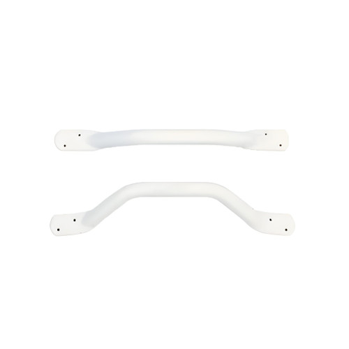 Bathex Grab Rail Flat End, 2 Hole, 25mm x 450mm, White Polyester