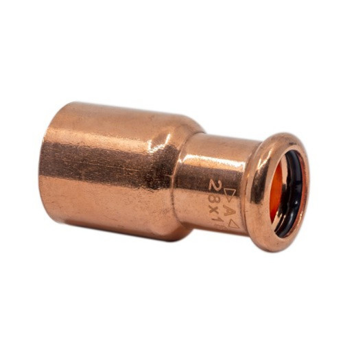Copper Press Fitting Reducer, 28mm x 22mm