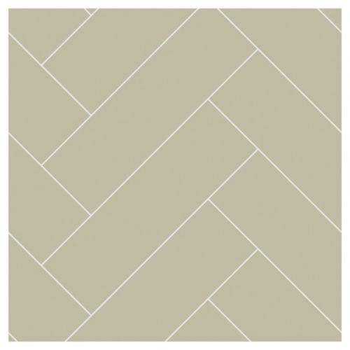 Herringbone 2400mm x 598mm x 11mm Panel With 410mm x 123mm Rectangle Tile, Sage Green
