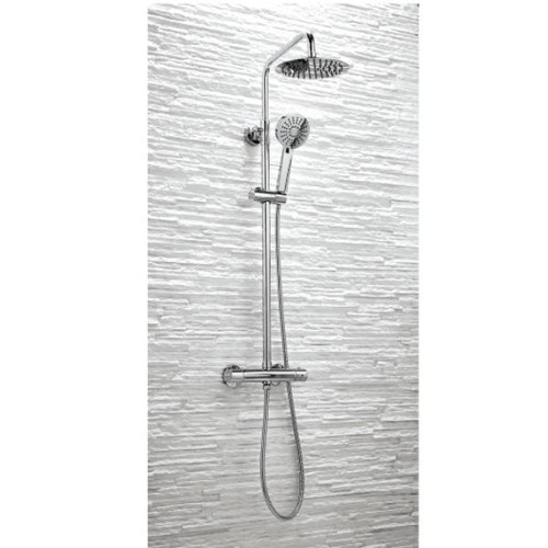 Serena Round Dual Head Thermostatic Shower
