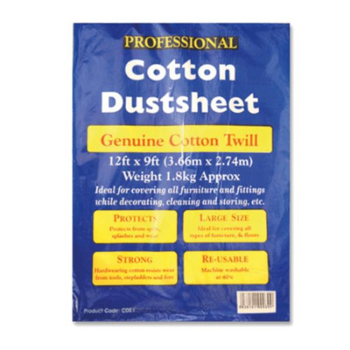Dust Sheet, 3.6m x 2.7m, 100% Cotton