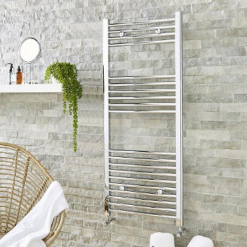 Straight Towel Rail, 600mm x 1200mm, Chrome
