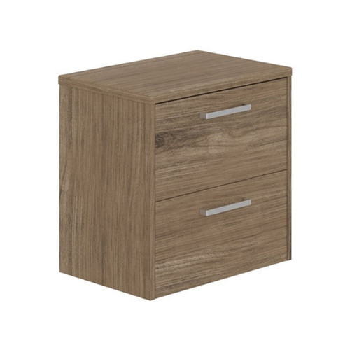 Lecico Zara 60cm 2 Drawer Unit, Oak