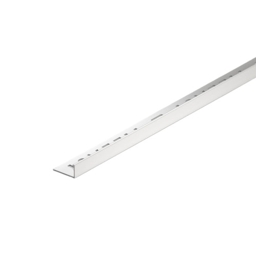 Tileasy White Square Edge Metal Trim, 10mm