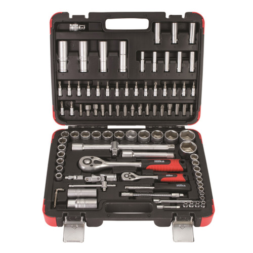 Hilka 94 Piece 1/4" and 1/2" Dr Socket Set