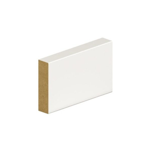 18mm x 69mm Mdf Architrave, Square Planed Eased Edge Primed, 5.49m
