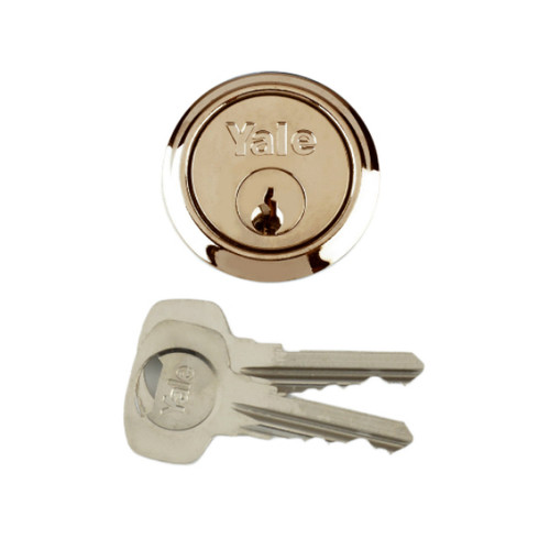 Yale 1109 Replacement Rim Cylinder, 2 Keys, Satin Chrome