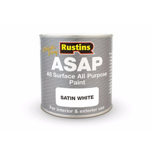 Rustins Asap All Surface All Purpose Paint, White, 500ml
