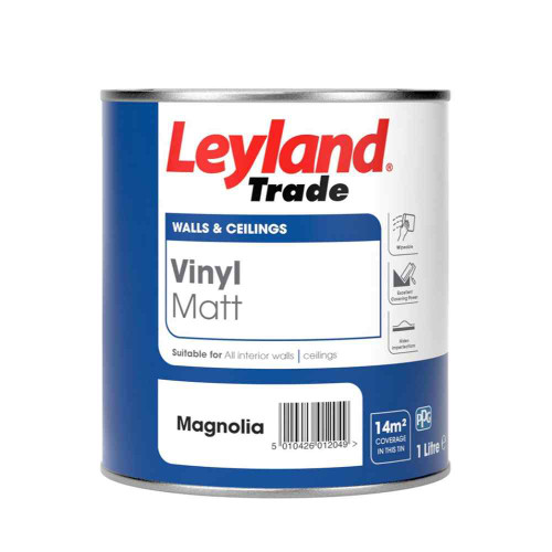 Leyland Trade Vinyl Matt Emulsion, Brilliant White, 1l