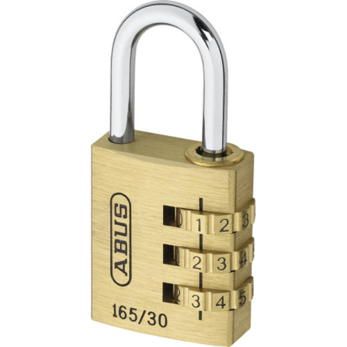 Abus Solid Brass Body Combination Padlock, 30mm