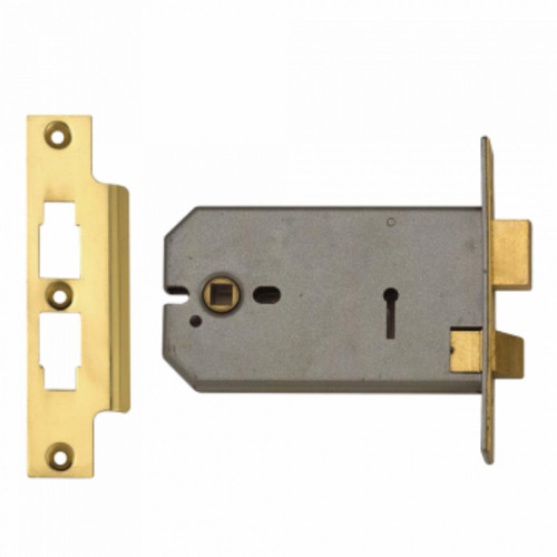 Union 2077 Horizontal 3 Lever Sashlock, 150mm, Plated