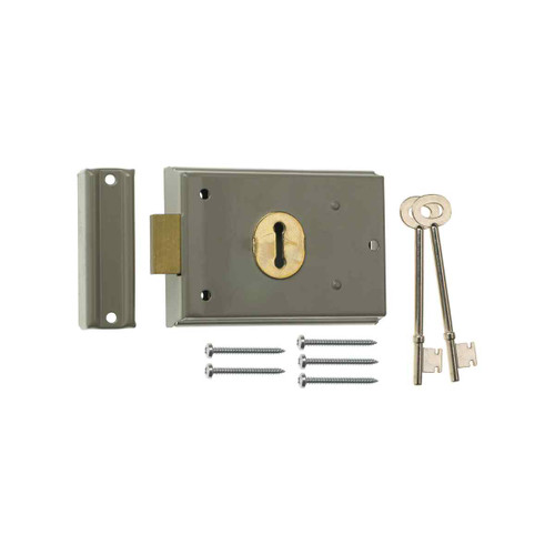 Era Surface Mounted Rim Deadlock, Grey