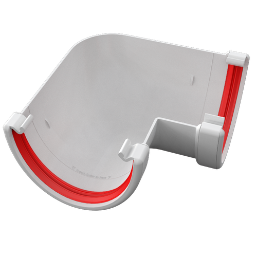 Freeflow Deep Gutter 90 Degree Angle, White