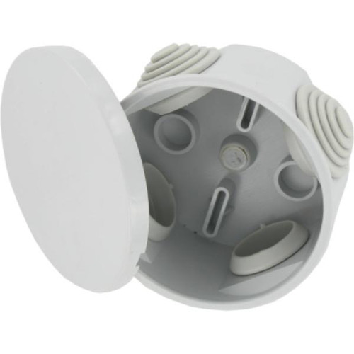Deligo Round Junction Box Ip44 With Grommets, 65mm x 35mm