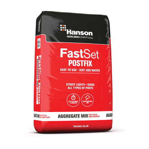 Hanson Fast Set PostFix Concrete Aggregate mix, Grey, 20kg