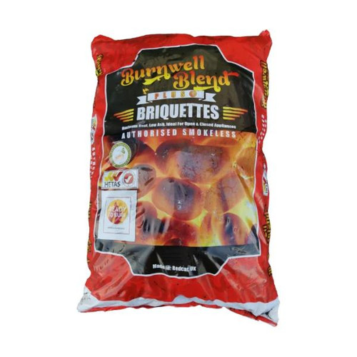 Burnwell Blend Plus Defra & Hetas Approved Smokeless Briquettes 25kg
