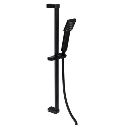 Matt Black Riser Rail With 1.75m Hose And 3 Function Handset
