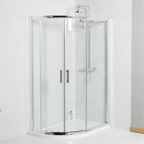 900mm x 760mm Koncept Offset Quadrant Enclosure, 6mm