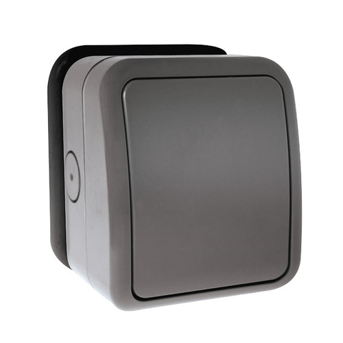 Click 2 Way Ip66 Waterproof Light Switch, Grey