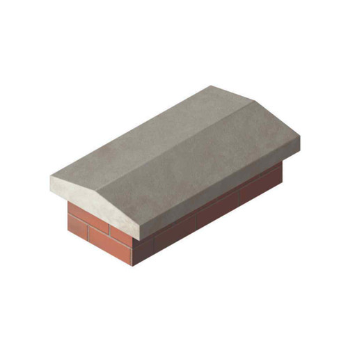 Supreme Concrete Twice Weathered Coping Saddleback, 7in x 2ft