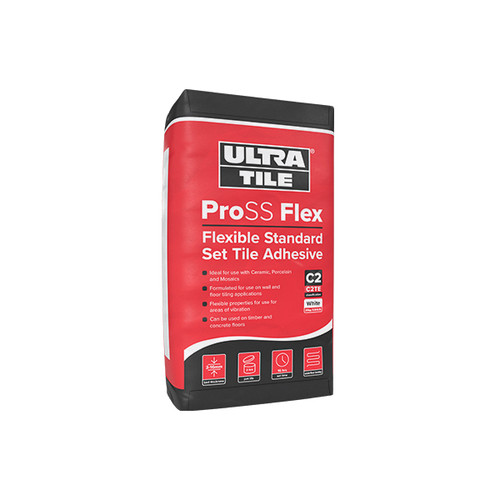 Instarmac Utf Pro Set Standard Set Flexible Tile Adhesive 20kg, Grey