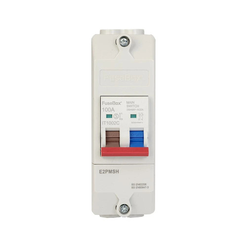 Fusebox 2 Pole 100a Main Switch Split Enclosure Ip20