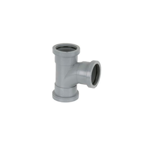 Brett Martin Push Fit Waste Swept Tee, 32mm, 92.5deg, Grey