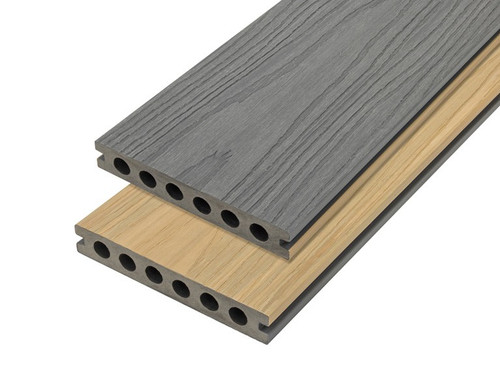 Versadeck Decking Board, 143mm x 23mm, 3.6m, Platinum and Sandstone