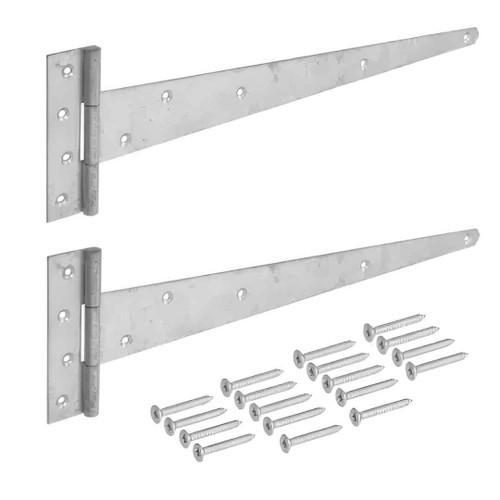 Medium Tee Hinge, 450mm, Galvanized, 2 Pack with Fixings