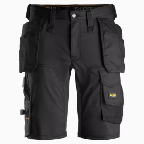 Snickers Allround Work Stretch Shorts, Black, Size 48, 33w