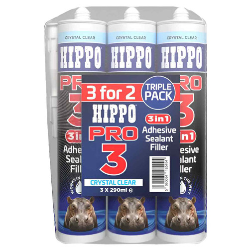 Hippo Pro 3 Crystal Clear, 3 for 2 Pack