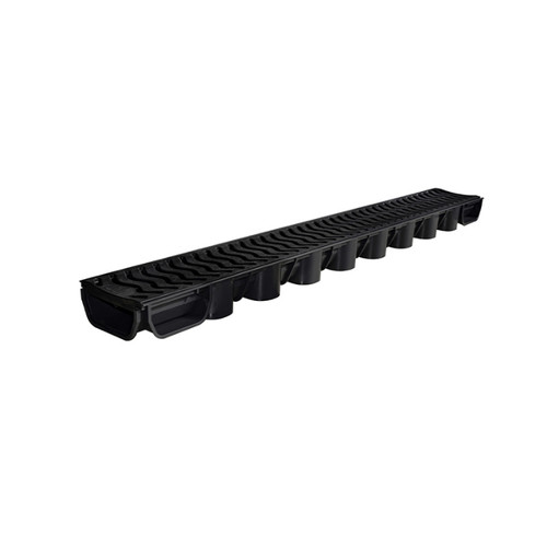 Polydrain Low Flow Channel Drain, 50mm, 1m, Black