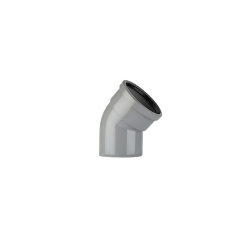 Polypipe Soil & Vent 110mm Grey Single Socket Bend 30deg